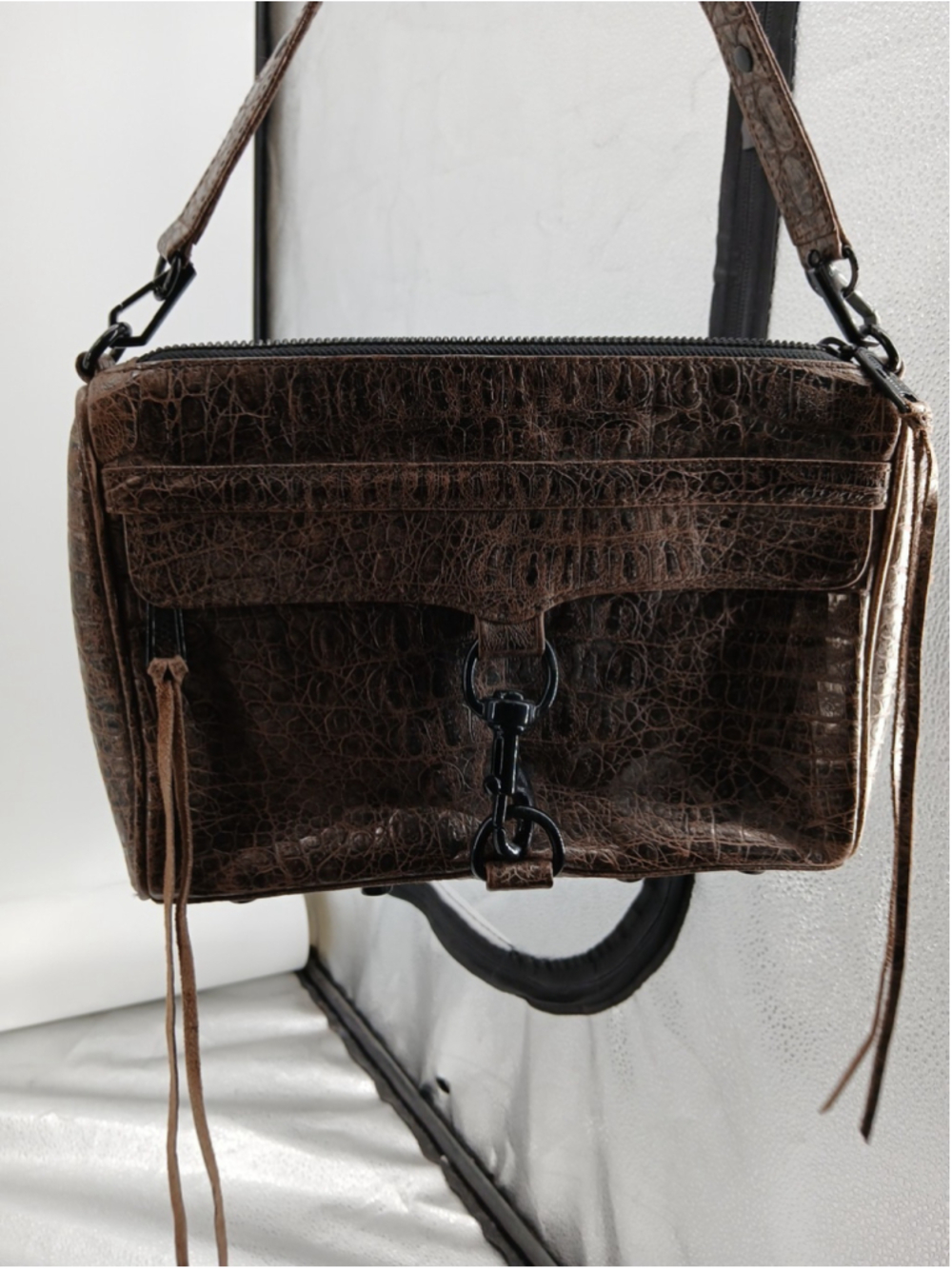 Rebecca Minkoff Brown Large Mac Altered Bag Purse - Picture 7 of 16
